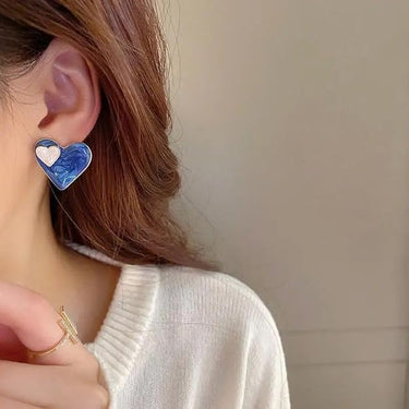 Bluestone Heart Earrings